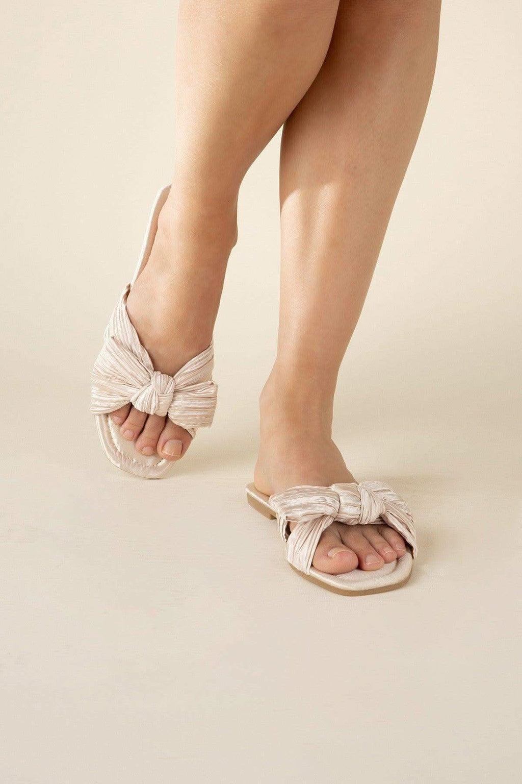 TOP MODA Gemma Slides Sandals, Multiple Colors in CREAM - Shoes photo