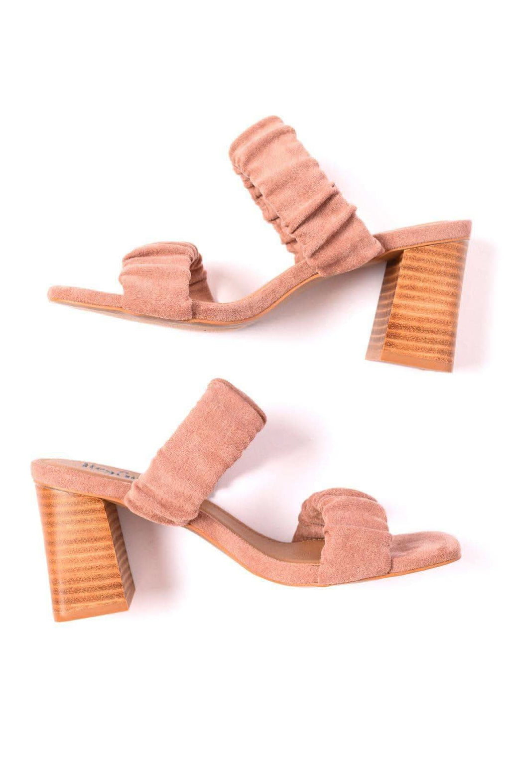 Tropic Like it's Hot Heels in Blush Suede in - Womens photo