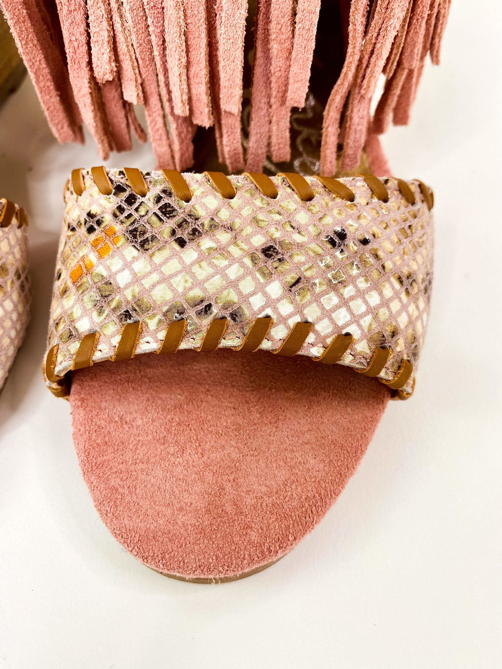 True Fringe Wedge in Blush in - 140 Wedges photo