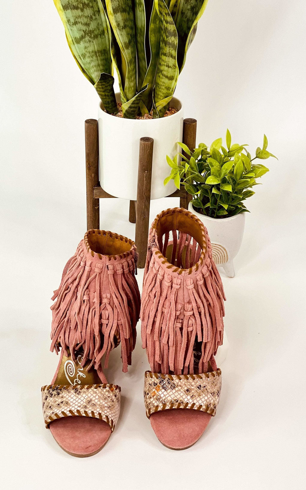 True Fringe Wedge in Blush in - 140 Wedges photo