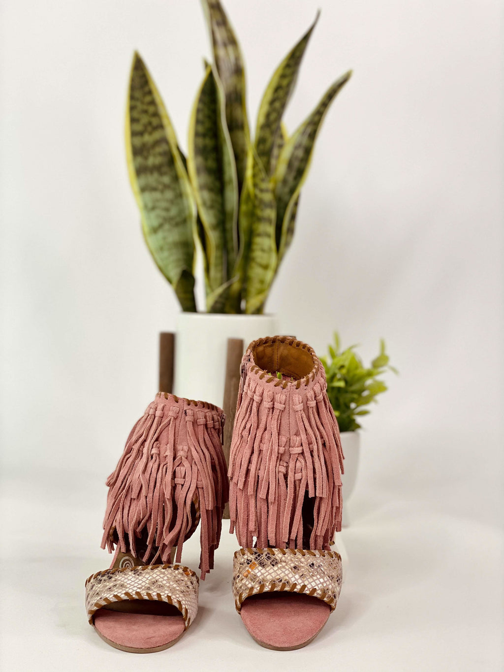 True Fringe Wedge in Blush in - 140 Wedges photo