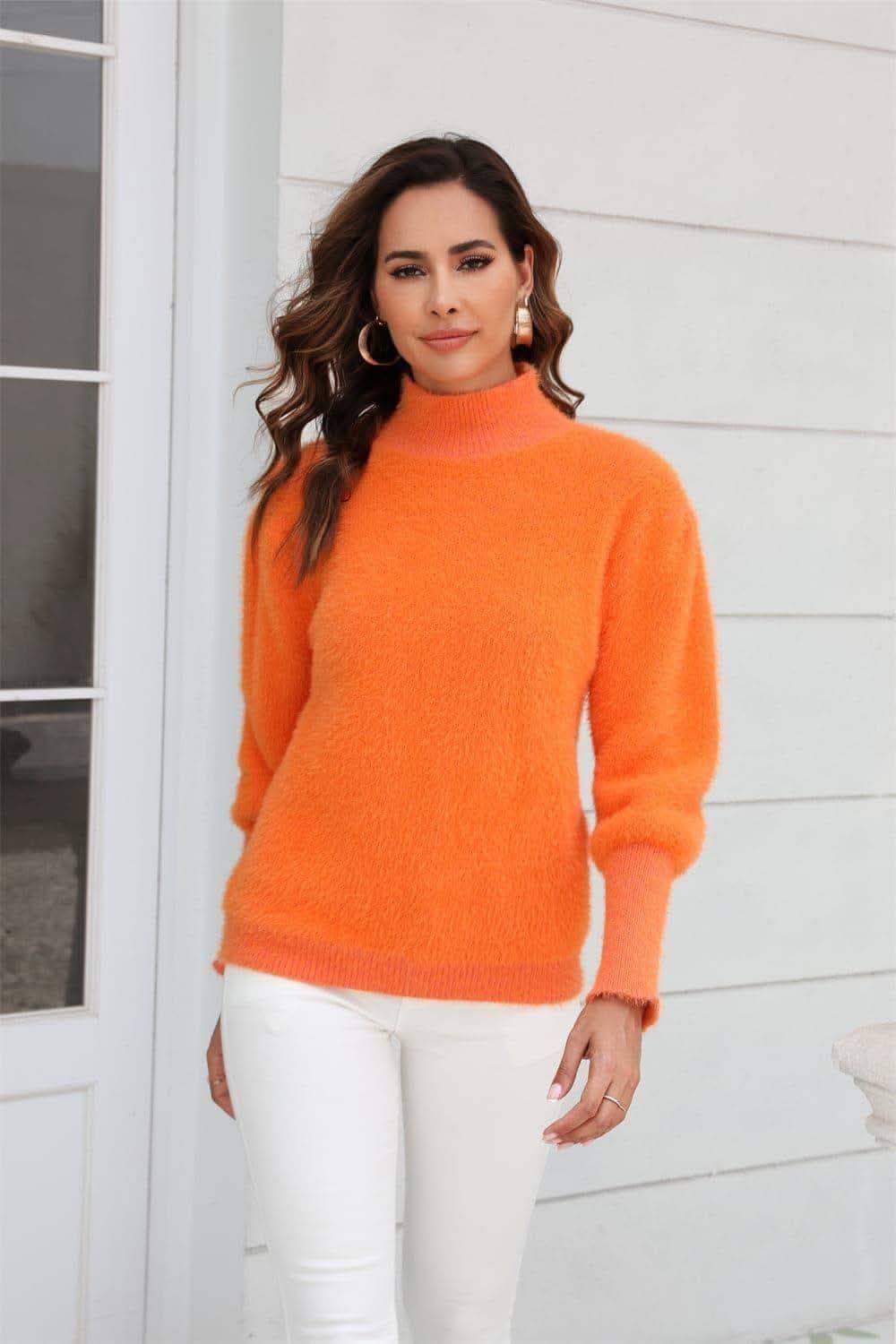 Turtleneck Long Sleeve Pullover Sweater, Multiple Colors - SwagglyLife Home & Fashion Turtleneck Long Sleeve Pullover Sweater, Multiple Colors - SwagglyLife Home & Fashion