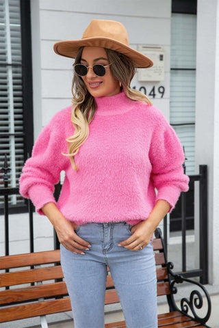 Turtleneck Long Sleeve Pullover Sweater, Multiple Colors - SwagglyLife Home & Fashion Turtleneck Long Sleeve Pullover Sweater, Multiple Colors - SwagglyLife Home & Fashion