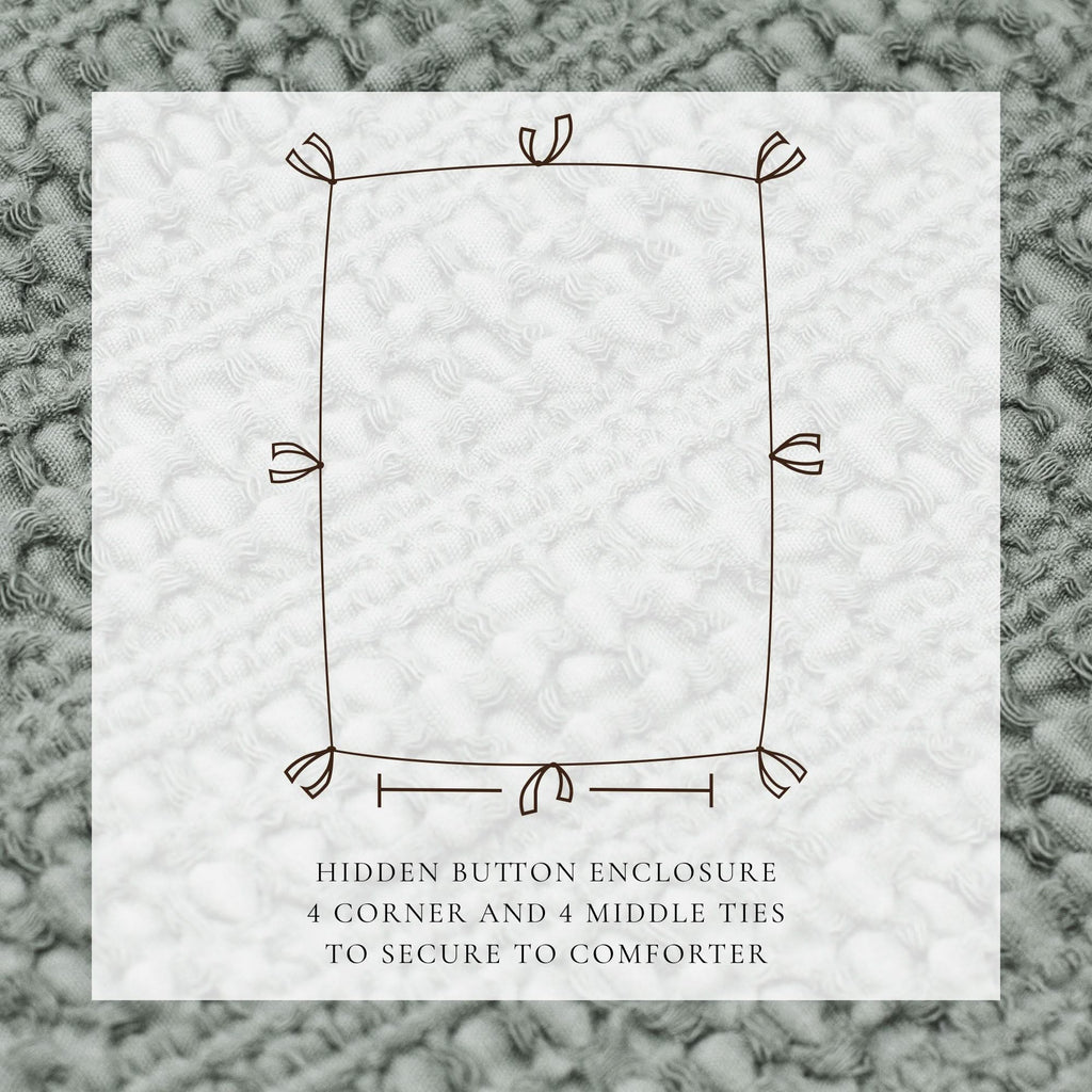 100% Cotton Waffle Weave Duvet Set - Mattea Collection in - Duvet photo