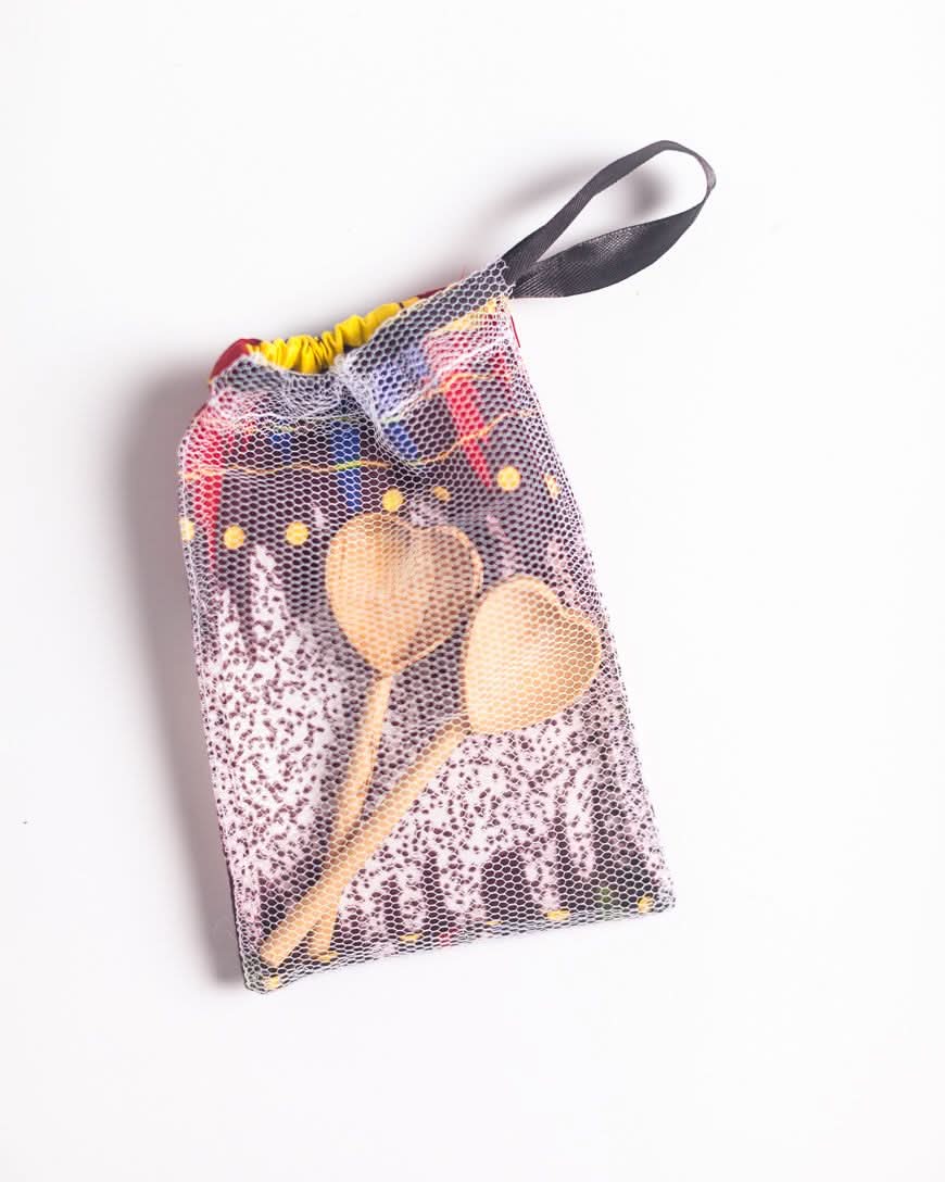 Olive Wood Heart Teaspoon Pair in - Kitchen & Dining photo