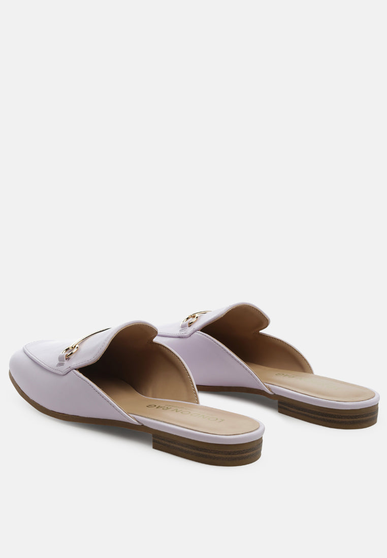Vasiliki Faux Leather Flat Mules in - Mules photo
