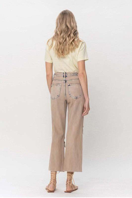 VERVET by Flying Monkey BURNT 90s Vintage Crop Flare in - Pants photo