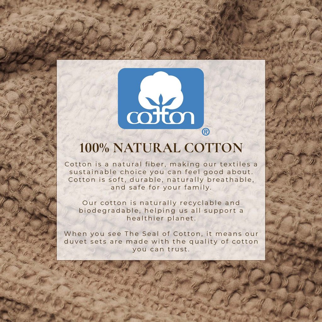 100% Cotton Waffle Weave Duvet Set - Mattea Collection in - Duvet photo