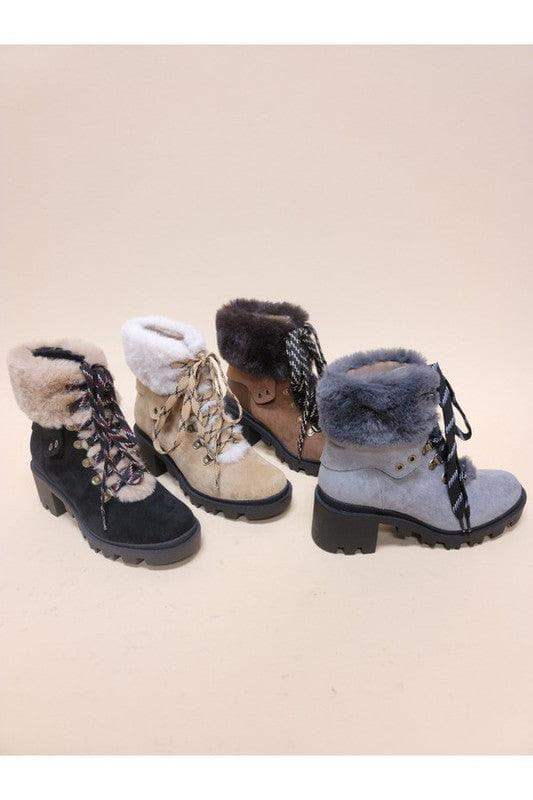 Vini-Fur Combat Booties - SwagglyLife Home & Fashion Vini-Fur Combat Booties - SwagglyLife Home & Fashion