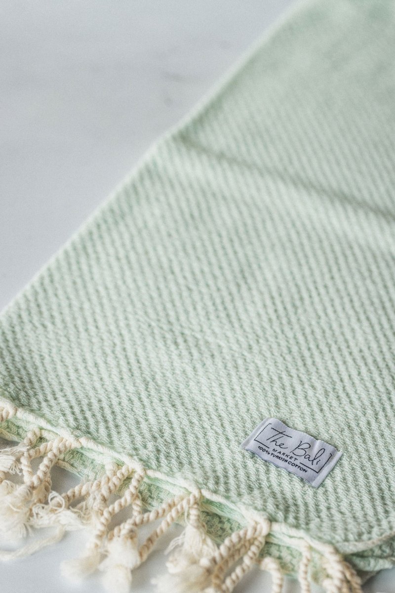 Waffle Weave Hand Towel Collection – 20”x40” Organic Turkish Cotton Towels with Tassels in - Bath Towels & Washcloths photo
