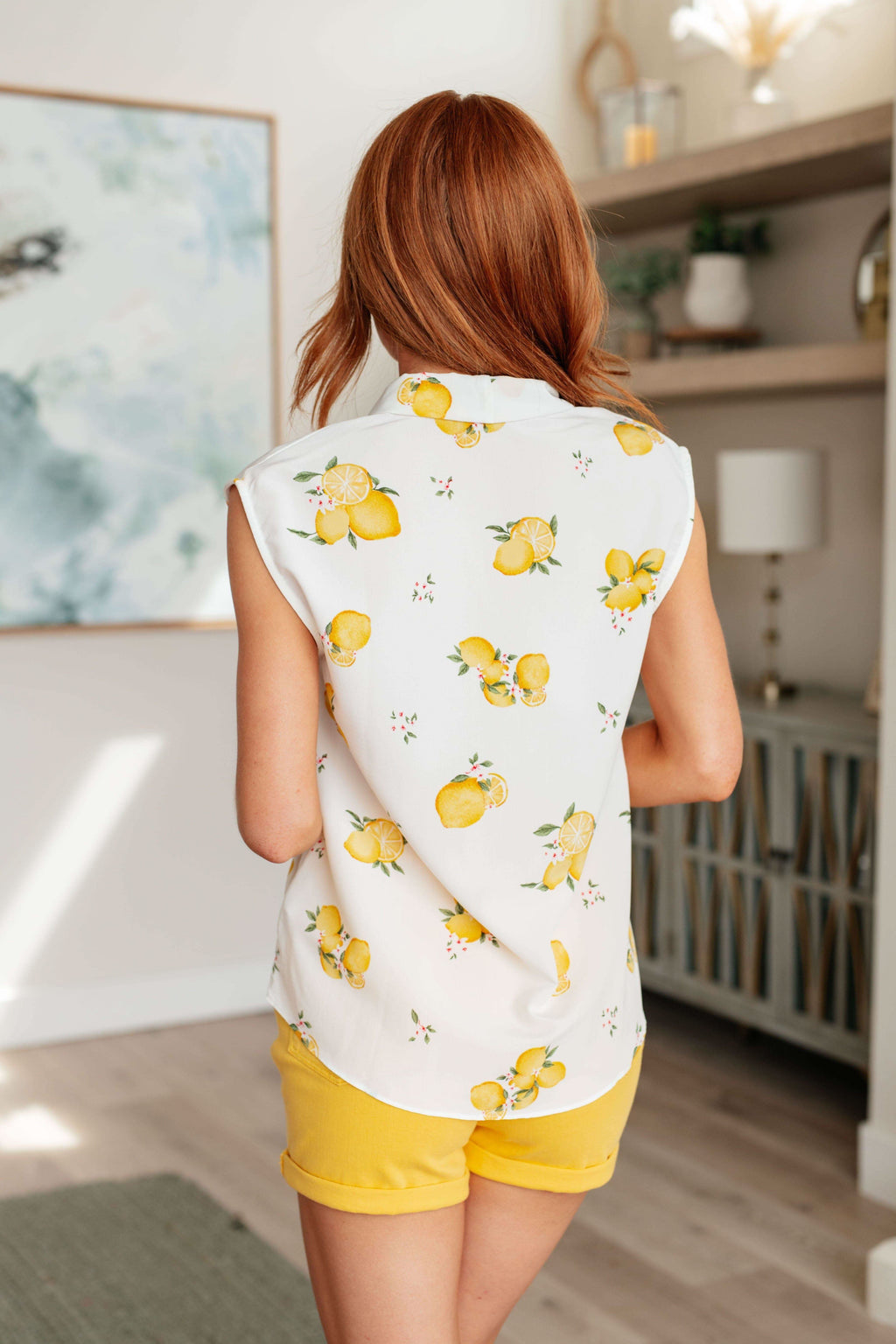 When Life Gives You Lemons Sleeveless Blouse - SwagglyLife Home & Fashion
