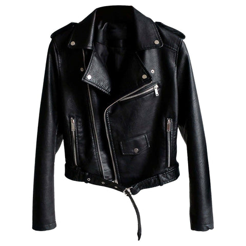 Women’s Black Real Sheepskin Belted Slim Fit Biker Jacket | Real Leather - SwagglyLife Home & Fashion Women’s Black Real Sheepskin Belted Slim Fit Biker Jacket | Real Leather - SwagglyLife Home & Fashion