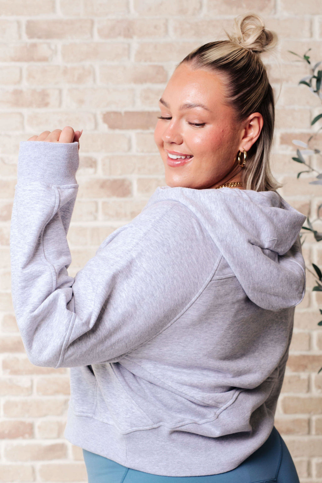Working Up A Sweat Hooded Pullover in Grey - SwagglyLife Home & Fashion