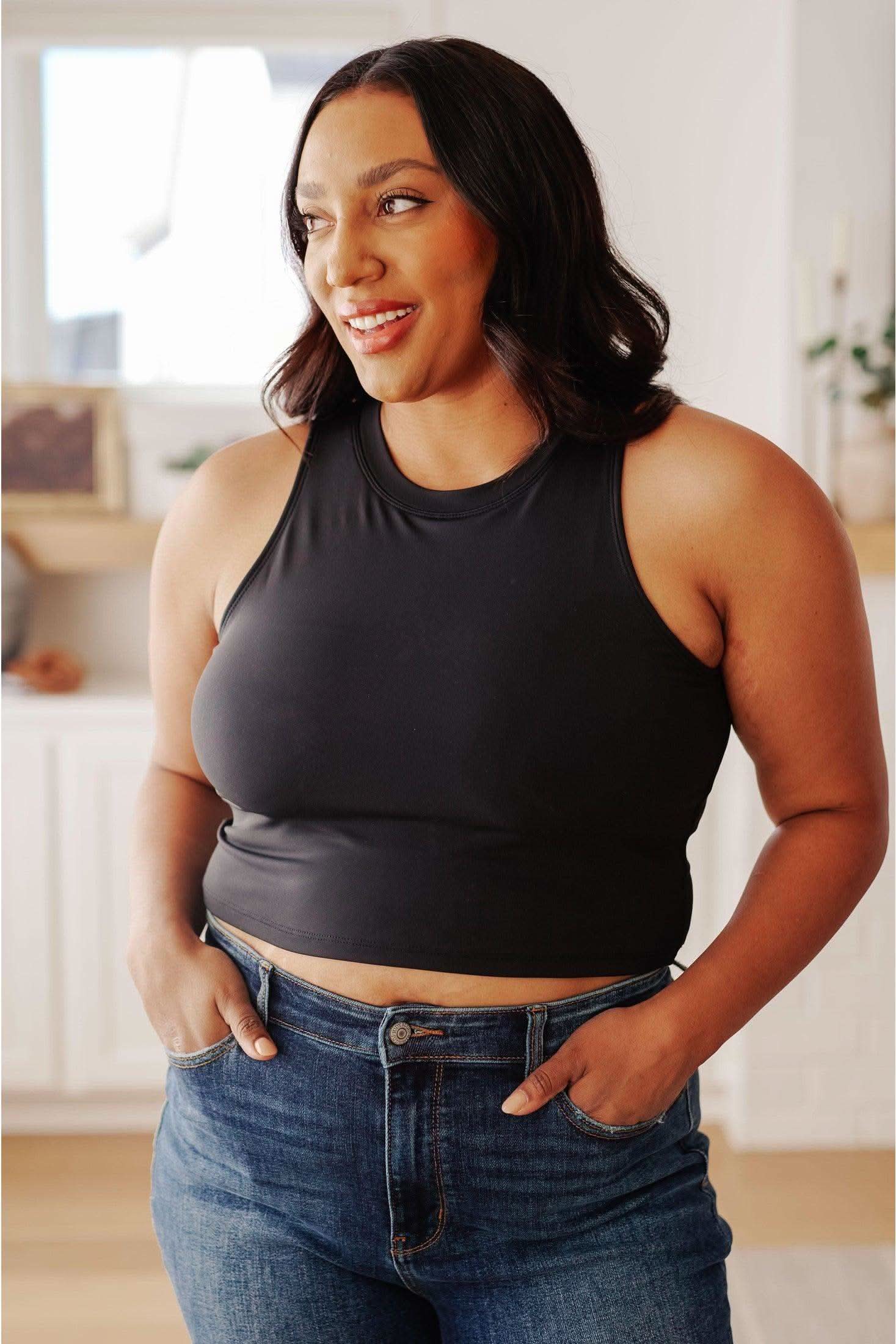 Yesterday's Crop Tank in Black - SwagglyLife Home & Fashion Yesterday's Crop Tank in Black - SwagglyLife Home & Fashion