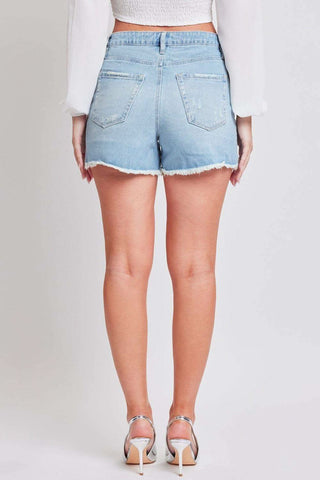 YMI Jeanswear Distressed Frayed Hem Denim Shorts - SwagglyLife Home & Fashion YMI Jeanswear Distressed Frayed Hem Denim Shorts - SwagglyLife Home & Fashion