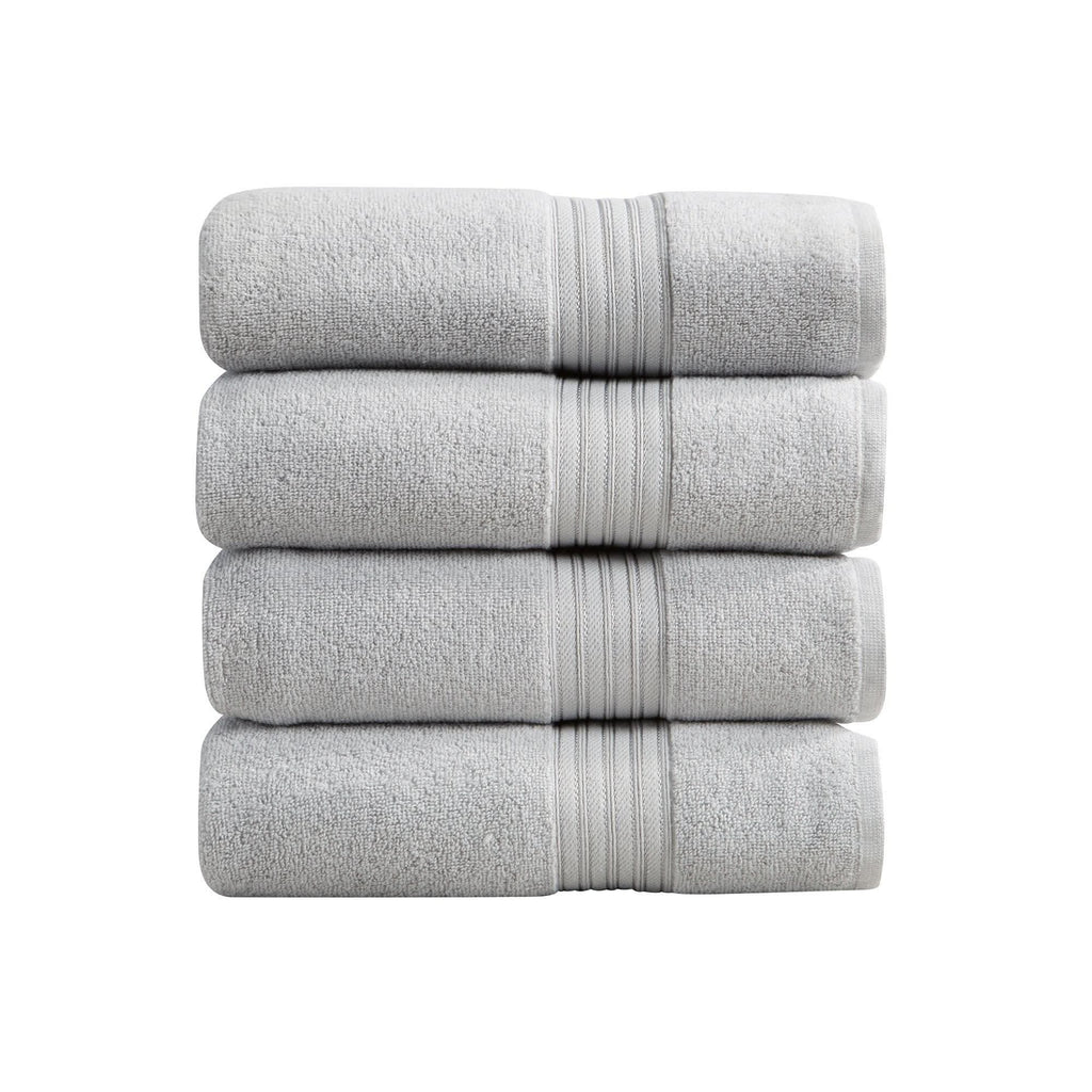 Cotton Terry Bath Towel Set - Cooper Collection in Bath Towel (Pack of 4) Light Grey - photo