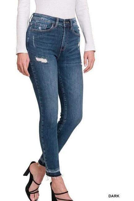 ZENANA High Rise Cropped Skinny Denim Pants in - Pants photo