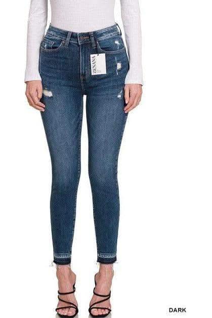 ZENANA High Rise Cropped Skinny Denim Pants in - Pants photo