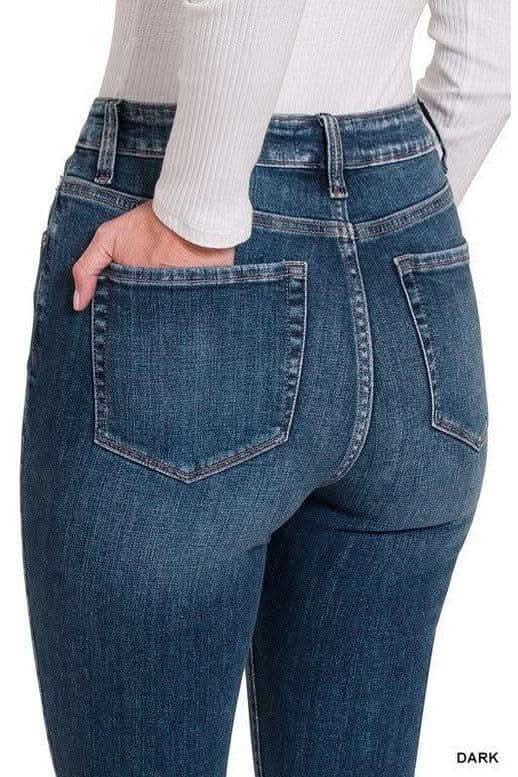 ZENANA High Rise Cropped Skinny Denim Pants in - Pants photo