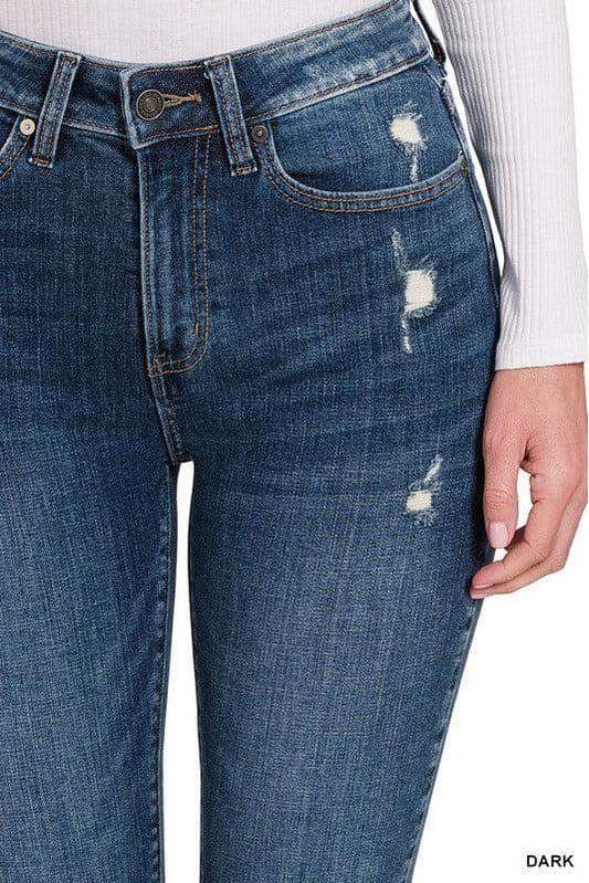 ZENANA High Rise Cropped Skinny Denim Pants in - Pants photo