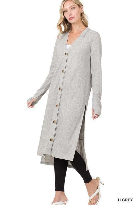 ZENANA Ribbed Long Cardigan - SwagglyLife Home & Fashion