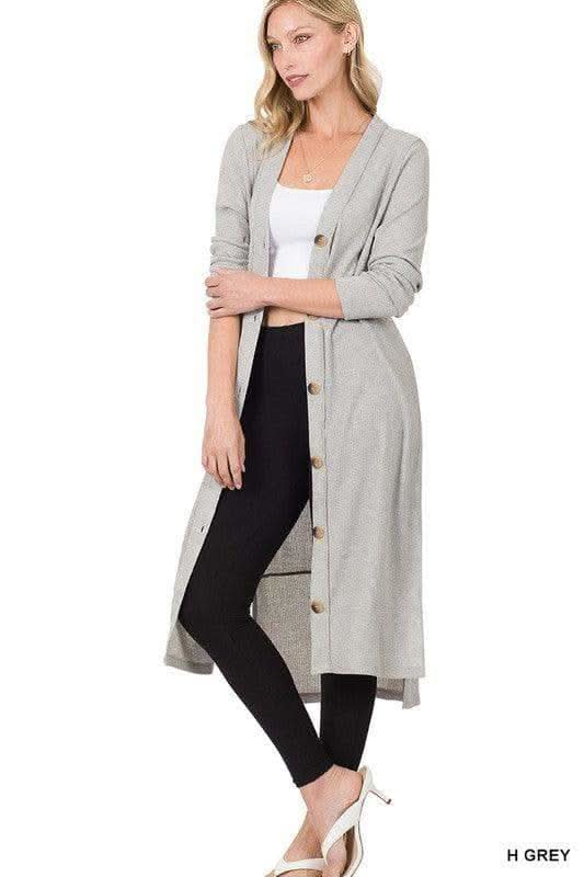 ZENANA Ribbed Long Cardigan - SwagglyLife Home & Fashion ZENANA Ribbed Long Cardigan - SwagglyLife Home & Fashion
