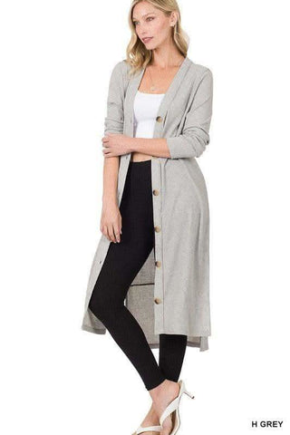 ZENANA Ribbed Long Cardigan - SwagglyLife Home & Fashion ZENANA Ribbed Long Cardigan - SwagglyLife Home & Fashion
