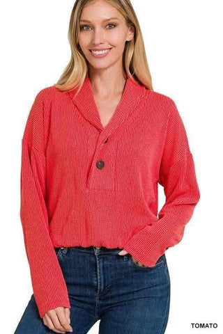 ZENANA Textured Line Elastic Waist Pullover Top - SwagglyLife Home & Fashion ZENANA Textured Line Elastic Waist Pullover Top - SwagglyLife Home & Fashion