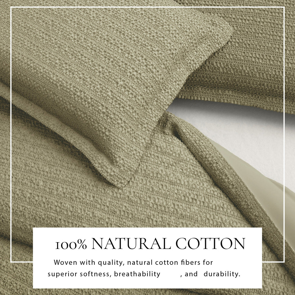 100% Cotton Honeycomb Waffle Duvet Set - Mattea Collection in - Duvet photo