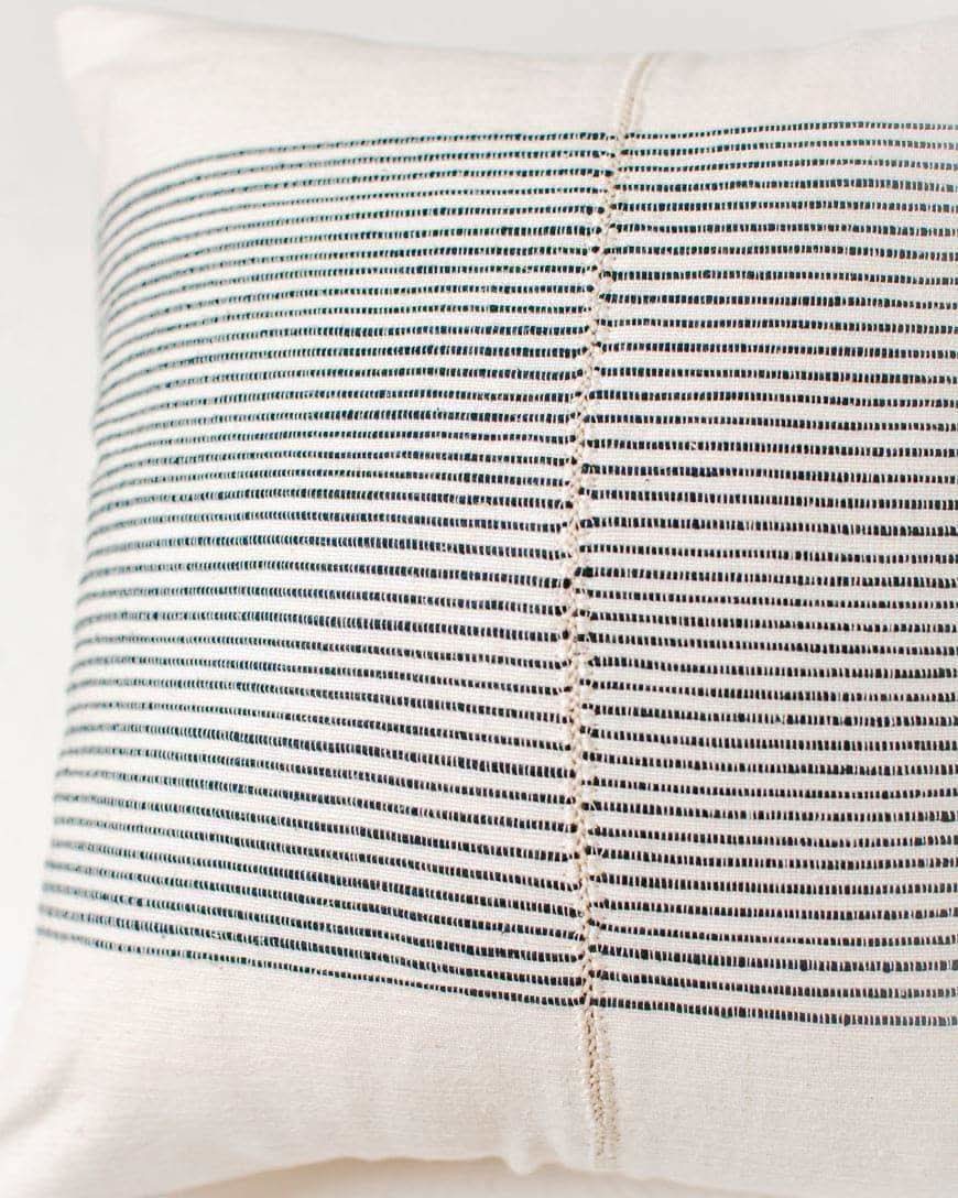 18" Riviera Hand-Stitch Throw Pillow in - Throw Pillows photo