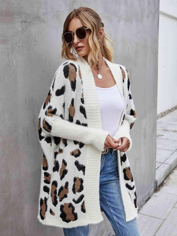 Abby Leopard Pattern Fuzzy Cardigan - SwagglyLife Home & Fashion Abby Leopard Pattern Fuzzy Cardigan - SwagglyLife Home & Fashion