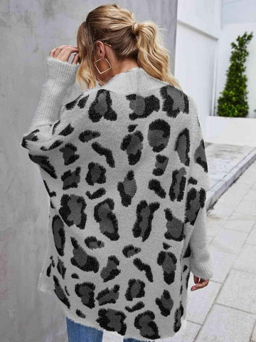 Abby Leopard Pattern Fuzzy Cardigan - SwagglyLife Home & Fashion Abby Leopard Pattern Fuzzy Cardigan - SwagglyLife Home & Fashion