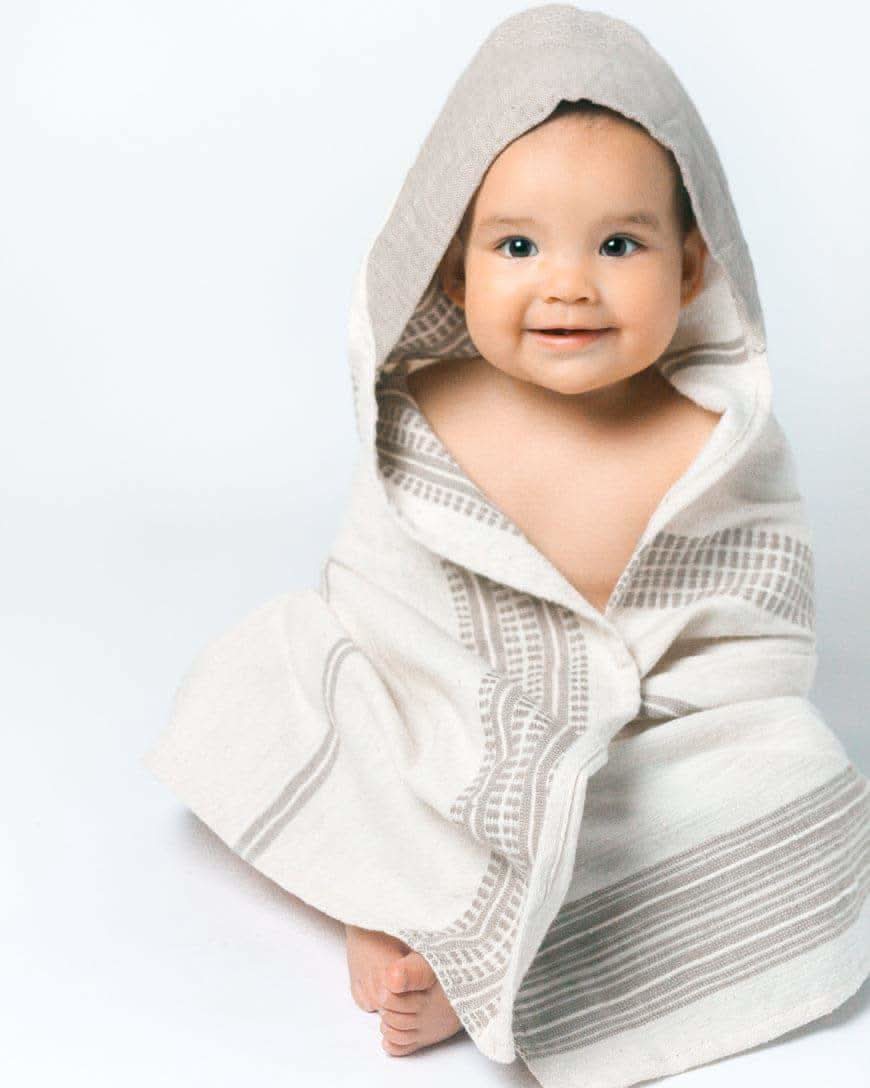 Aden Hooded Baby Towel in Blush - Baby Bathing photo