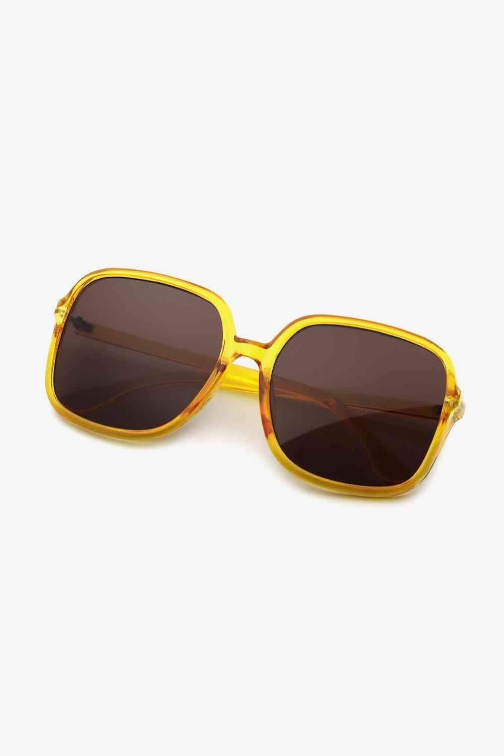 Angie Polycarbonate Square Sunglasses in Canary Yellow One Size - Sunglasses photo