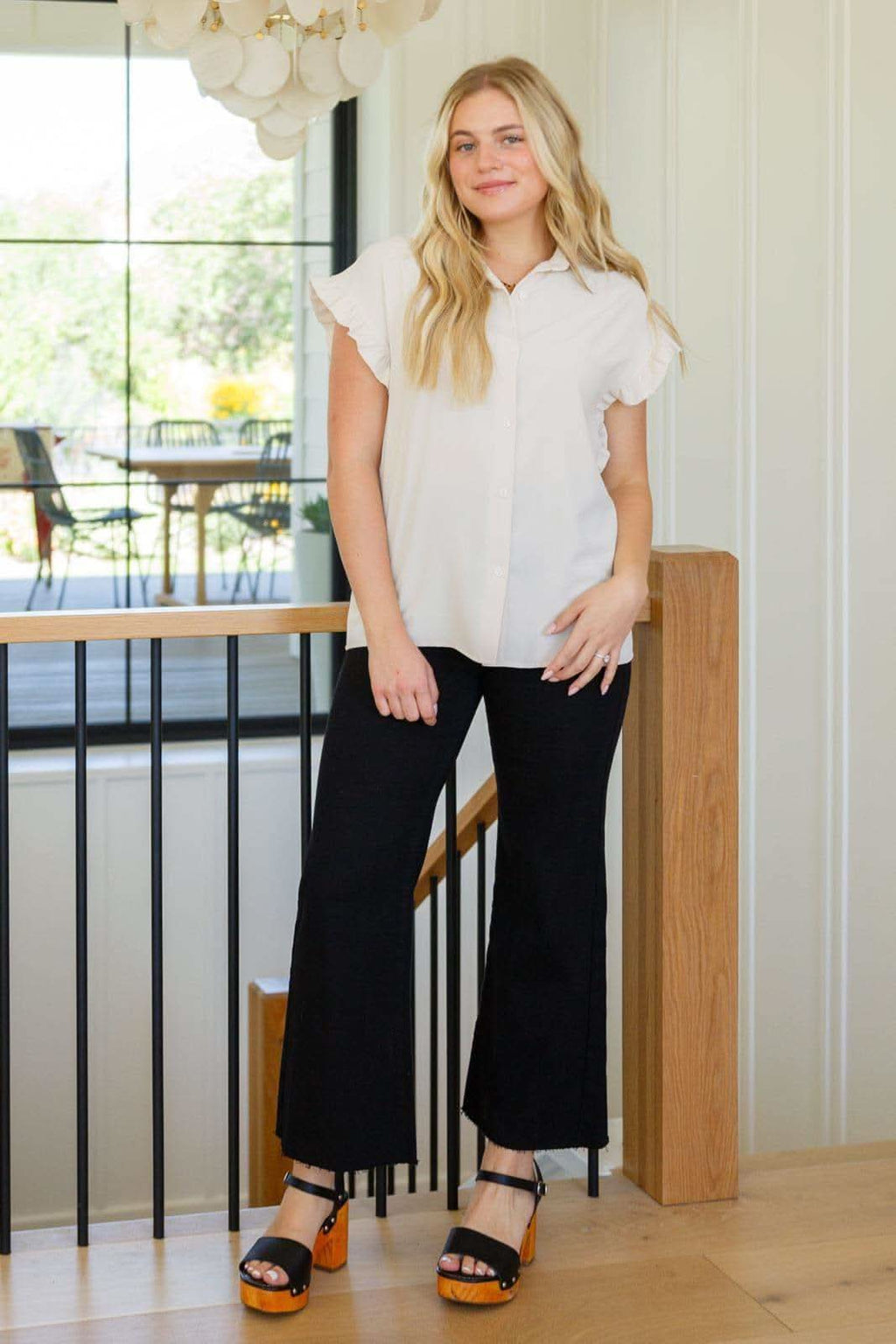 ANNIE WEAR August High Rise Wide Leg Crop Jeans in Black in - Pants photo
