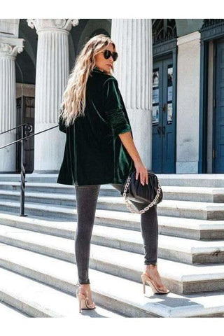 Button Up Long Sleeve Blazer with Pocket - SwagglyLife Home & Fashion Button Up Long Sleeve Blazer with Pocket - SwagglyLife Home & Fashion