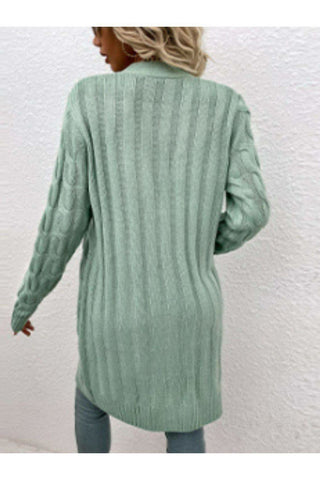 Cable-Knit Button Down Cardigan with Pockets, Multiple Colors - SwagglyLife Home & Fashion Cable-Knit Button Down Cardigan with Pockets, Multiple Colors - SwagglyLife Home & Fashion