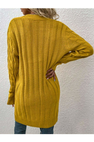 Cable-Knit Button Down Cardigan with Pockets, Multiple Colors - SwagglyLife Home & Fashion Cable-Knit Button Down Cardigan with Pockets, Multiple Colors - SwagglyLife Home & Fashion