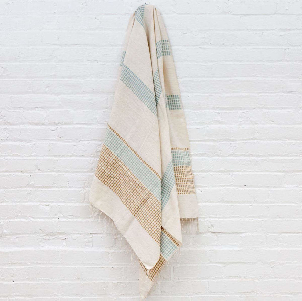 Camden Cotton Bath Towel in Azure and Sand - Bath Towels & Washcloths photo