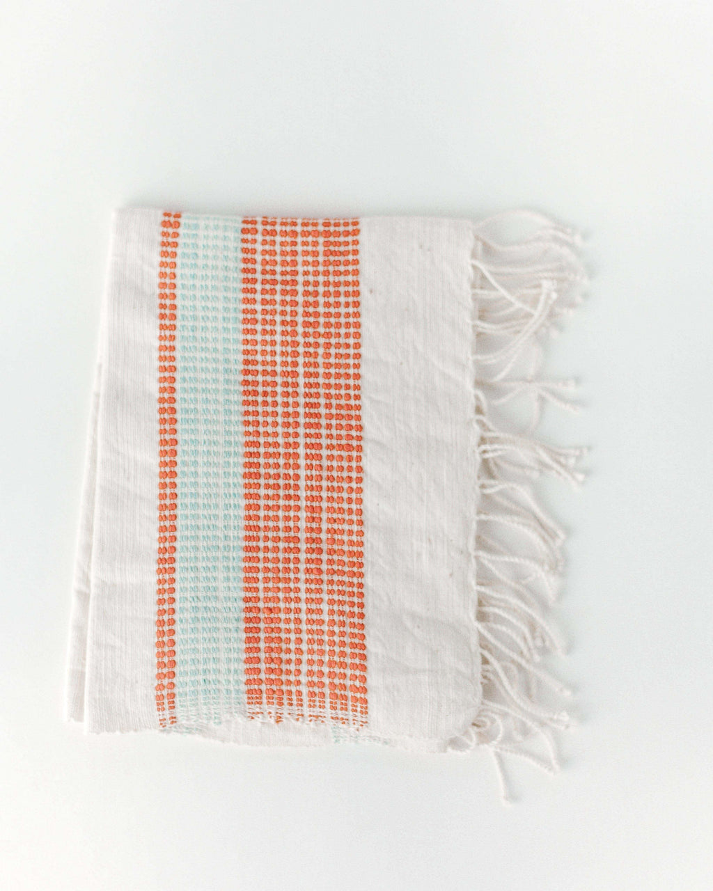 Camden Cotton Hand Towel in Azure and Tangerine - Kitchen Towels photo