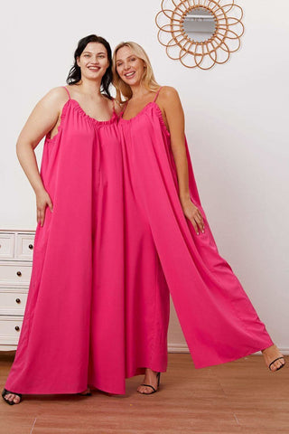 Double Take Full Size Ruffle Trim Tie Back Cami Jumpsuit with Pockets - SwagglyLife Home & Fashion Double Take Full Size Ruffle Trim Tie Back Cami Jumpsuit with Pockets - SwagglyLife Home & Fashion