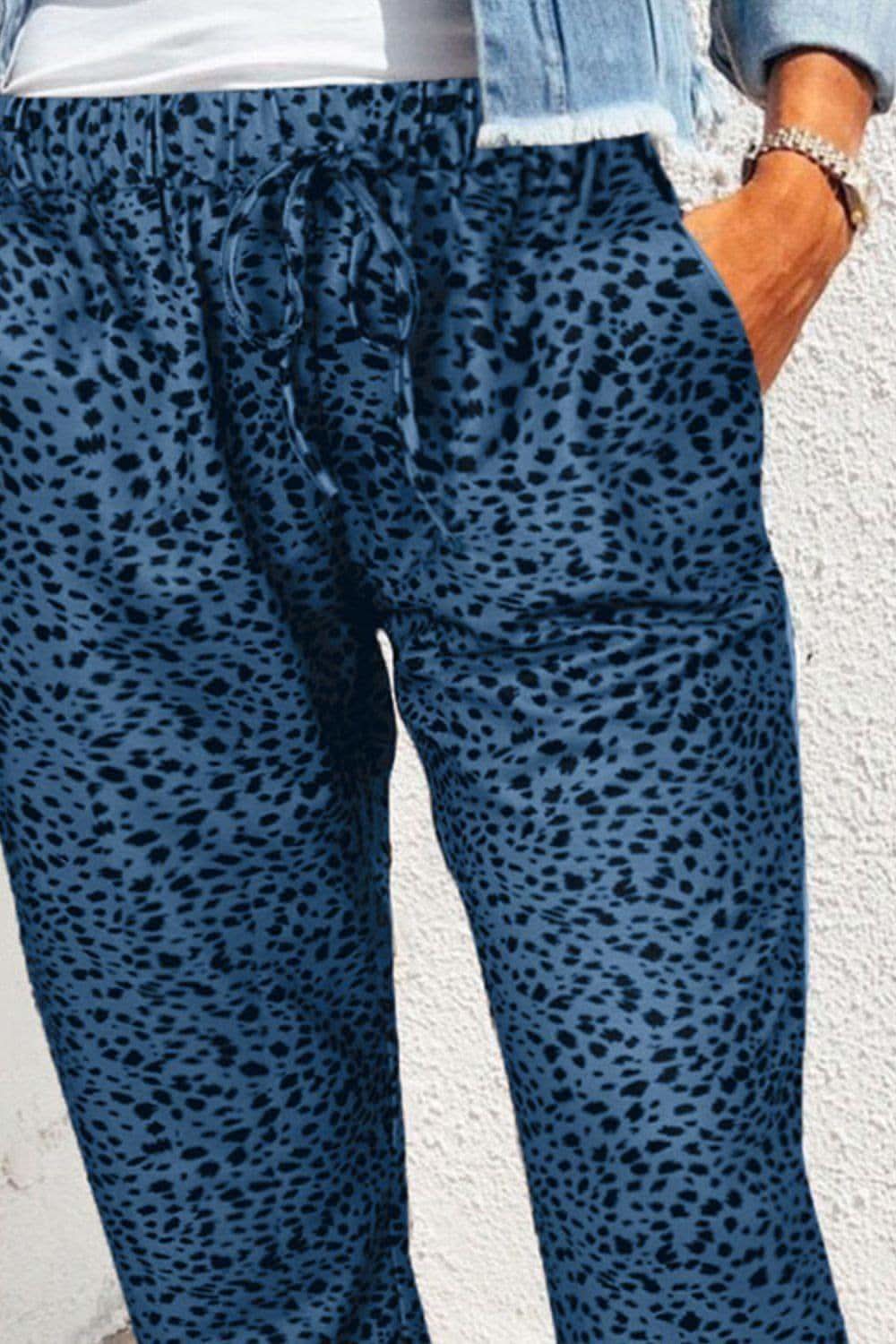 Double Take Leopard Print Joggers with Pockets, 5 Colors - SwagglyLife Home & Fashion Double Take Leopard Print Joggers with Pockets, 5 Colors - SwagglyLife Home & Fashion