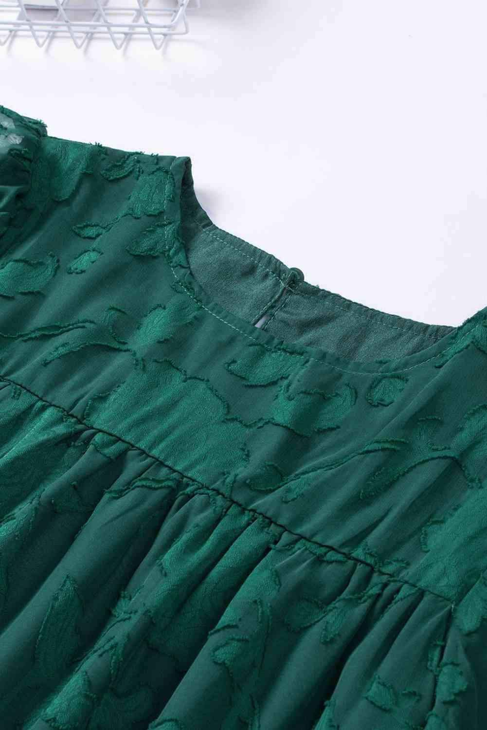 Gabrielle Round Neck Puff Sleeve Blouse - SwagglyLife Home & Fashion