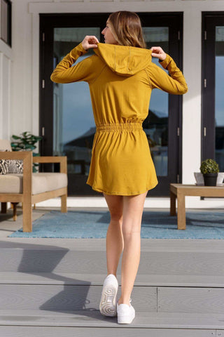 Getting Out Long Sleeve Hoodie Romper Gold Spice - SwagglyLife Home & Fashion Getting Out Long Sleeve Hoodie Romper Gold Spice - SwagglyLife Home & Fashion