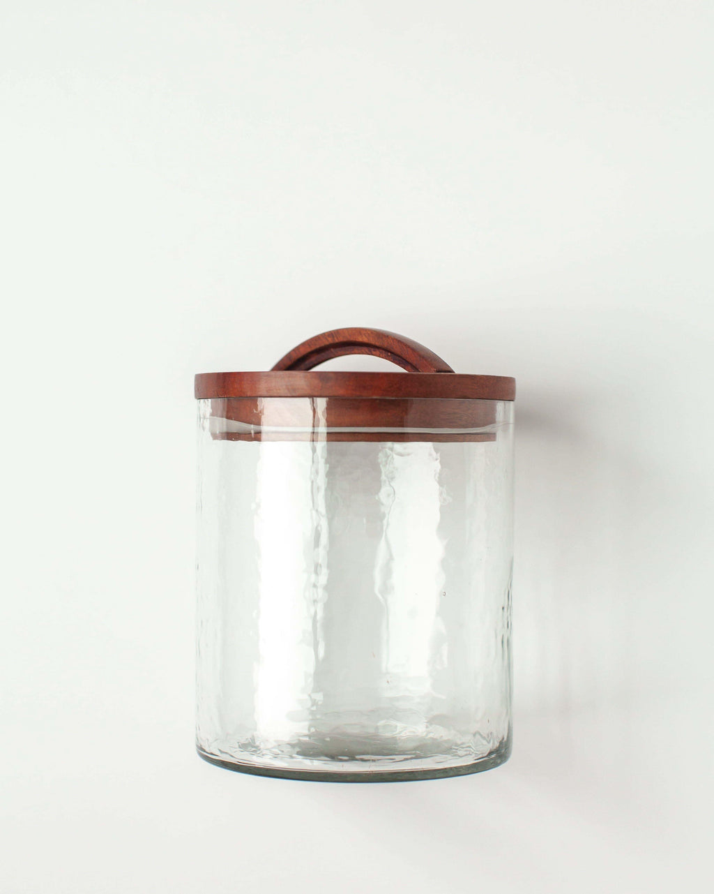 Hammered Glass Canisters with Wood Lid in small Clear - Kitchen & Dining photo