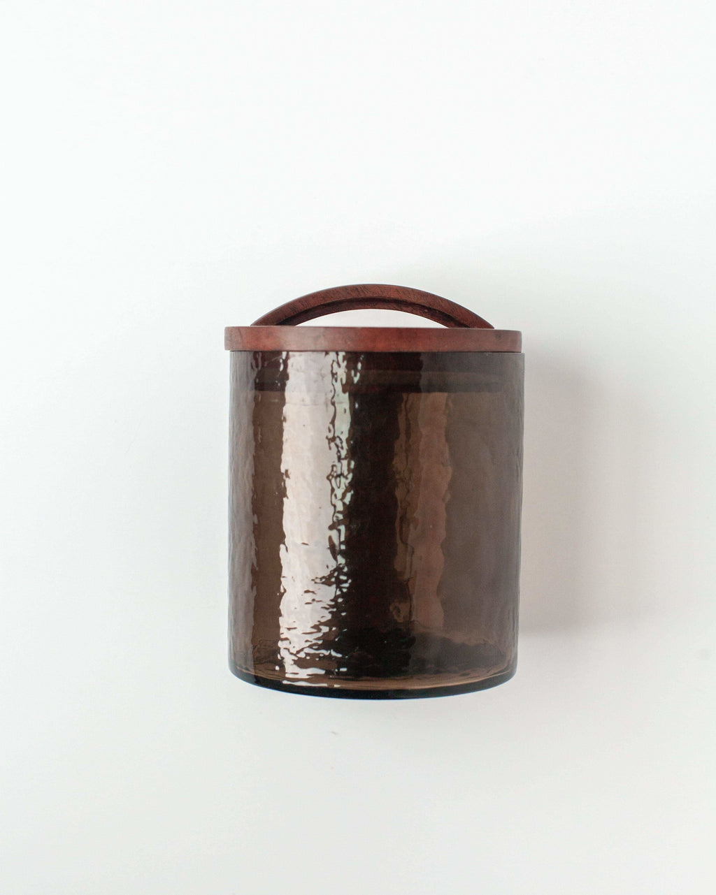 Hammered Glass Canisters with Wood Lid in small Smoke - Kitchen & Dining photo