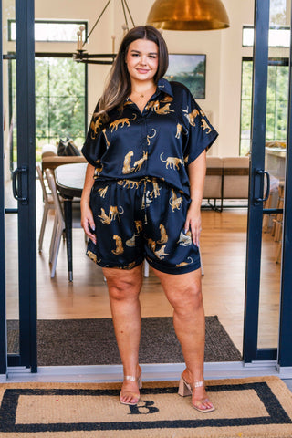 Jodifl Party Animal Leopard Print Satin Set in Black - SwagglyLife Home & Fashion Jodifl Party Animal Leopard Print Satin Set in Black - SwagglyLife Home & Fashion