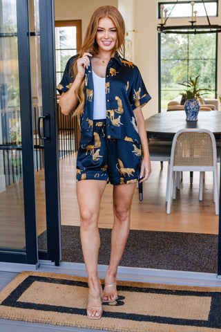 Jodifl Party Animal Leopard Print Satin Set in Black - SwagglyLife Home & Fashion Jodifl Party Animal Leopard Print Satin Set in Black - SwagglyLife Home & Fashion