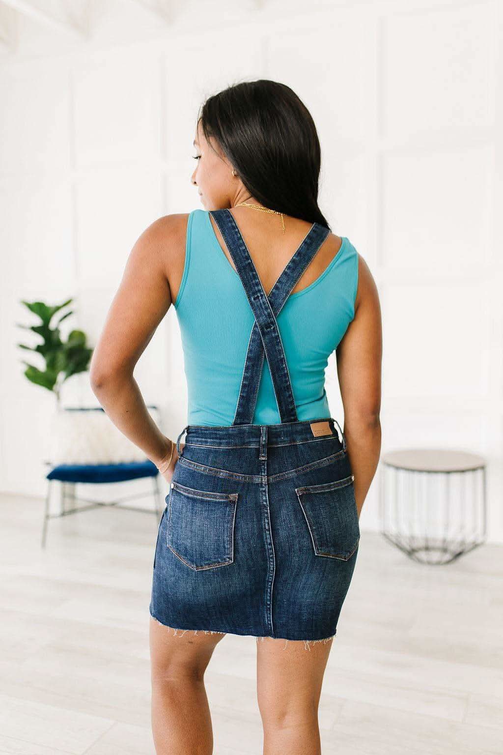 Judy Blue Agnes Denim Overall Dress - SwagglyLife Home & Fashion