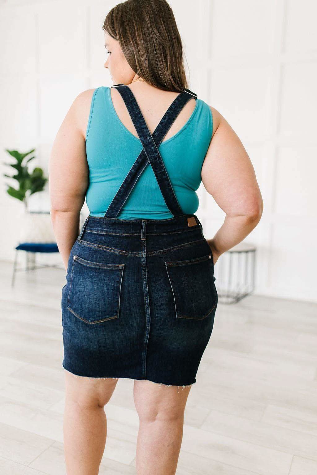 Judy Blue Agnes Denim Overall Dress - SwagglyLife Home & Fashion
